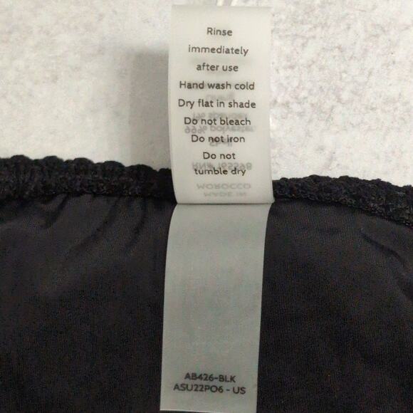 Demi Moore x Andie Tropez Bottom Black Textured Swimwear Bathing Suit Size M New - Picture 9 of 11
